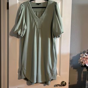 Sage Green Baby Doll Dress